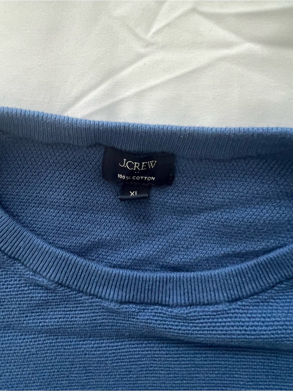 J. Crew Men's Navy Crewneck Sweater - Picture 3 of 5